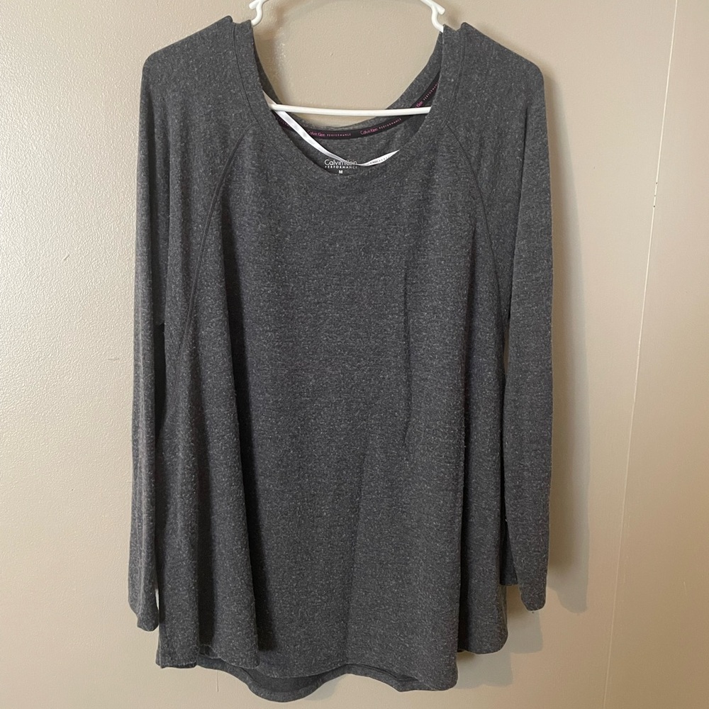 Calvin Klein Performance Gray Tunic Sweater Relaxed Fit